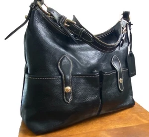 Dooney & Bourke Purse Archives Florentine Pebble Leather 12x13 Lucy Hobo Bag - Picture 1 of 24