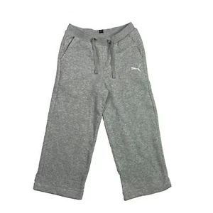 Puma Wide Leg Grey Heather Sweatpants (Size XS / 7-8Yrs) - BNWOT - Picture 1 of 5