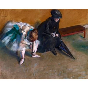 Edgar Degas, Waiting, 1882, 100% Cotton Art Paper, 38" x 48" - Picture 1 of 10