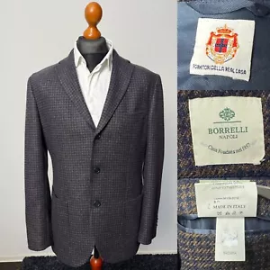 Borrelli Napoli Procida 3 button wool silk cashmere jacket size IT54 US44 p2p 22 - Picture 1 of 17