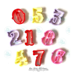 Numeri Circo Formine Biscotti Number Cookie Cutter 7,5 (0-1-2-3-4-5-6-7-8) - Picture 1 of 1