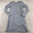 freeloader womens medium? gray long sleeve knit sweater dress pullover