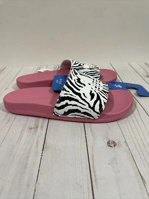 Adidas Women’s Adilette Comfort Slide Sandals Rose Tone/White/Black GY3560 SZ 7 - Image 1 of 4