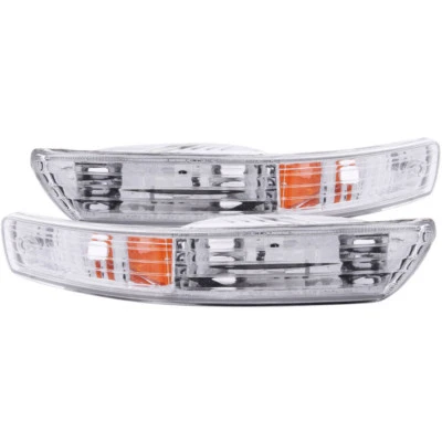 ANZO for 1998-2001 Acura Integra Euro Parking Lights Chrome w/ Amber Reflector - - Image 1 of 4