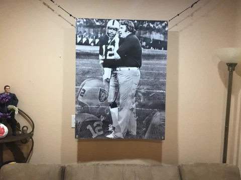 HUGE 43x32 John Madden Kenny Stabler VINYL POSTER football Oakland Raiders print Cover