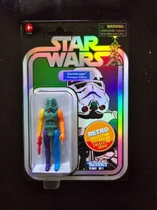 Star Wars Vintage Style Kenner Stormtrooper Prototype Edition Green Head MISB - Bild 1 von 2