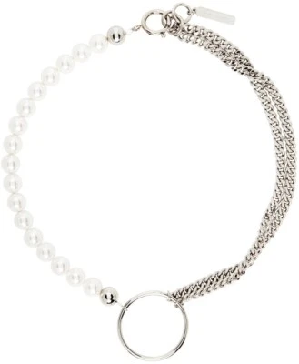 Collar Gargantilla Justine Clenquet Chloe _ Collar Cadena Perla Plata Foto 1 de 4