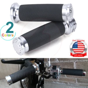 Par de empuñaduras de manillar de motocicleta de 1" para Harley Bobber Chopper Cruiser - Imagen 1 de 12