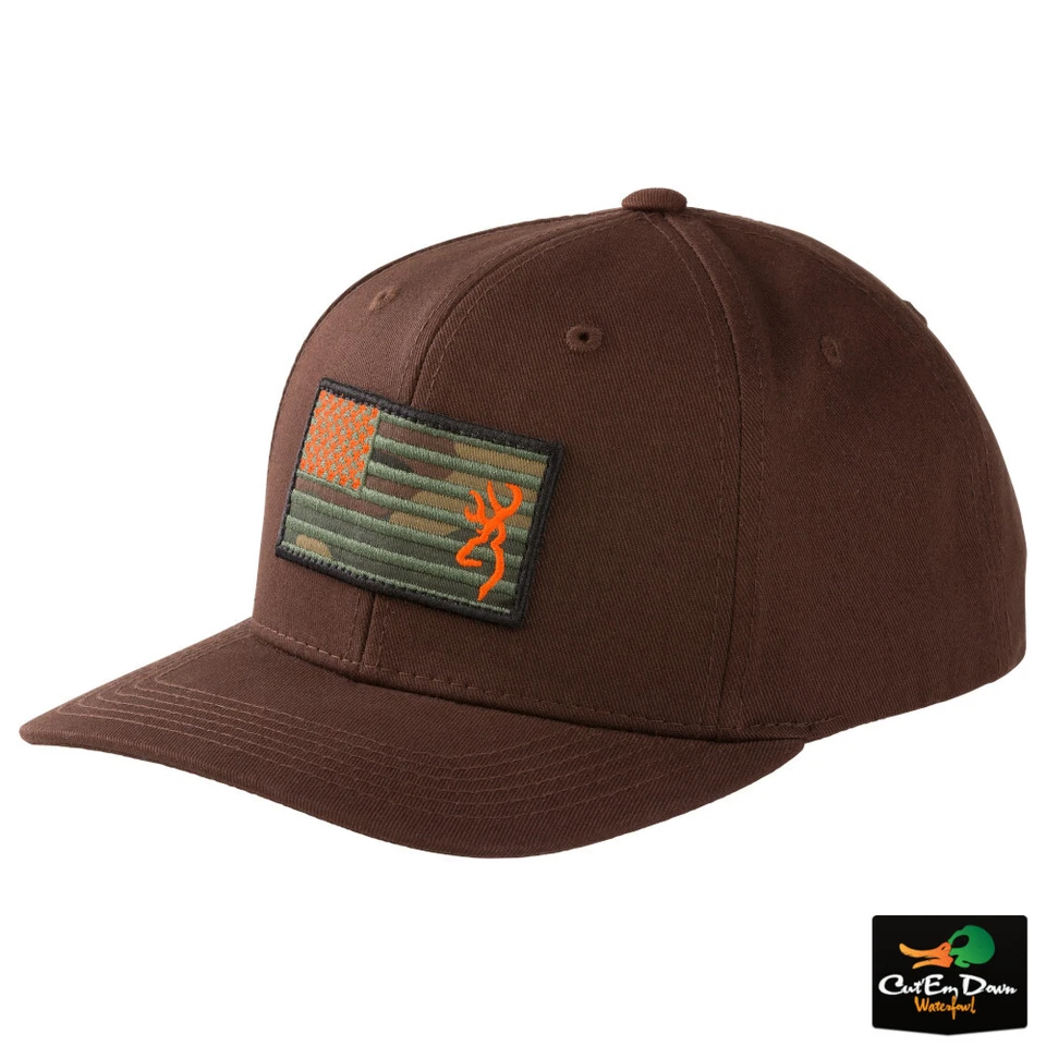 NUEVA GORRA INFORMAL BANDERA BOSQUE MARRÓN - SOMBRERO LOGO BUCKMARK Foto 1 de 1