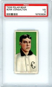 1909 T206 Polar Bear Bunk Congalton PSA 3 P1314