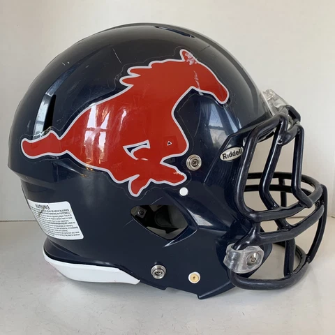 SMU Mustangs NCAA Riddell SPEED Full Size Medium Authentic Football Helmet Cover