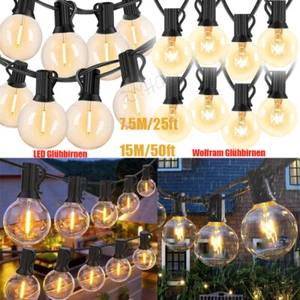 Catena Luminosa LED Esterno Elettricità Lampadine Esterno IP44 con Lampadine 25/50x G40 - Foto 1 di 28