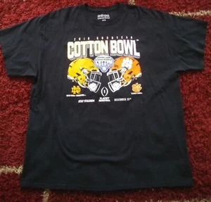 289C 2018 Goodyear Cotton Bowl Black T-Shirt Clemson Tigers Notre Dame Irish 2XL - Picture 1 of 7
