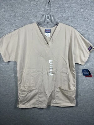 NWT Cherokee Scrub Top Womens Beige Style #4700 Size XS - Image 1 of 4