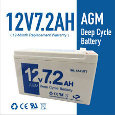 Brand new 12V 7.2AH 7ah AGM Deep cycle Sealed Lead Acid Battery size as 12v 9ah