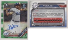 2019 Bowman Chrome Prospects HTA Green Atomic Refractor /99 Robinson Ortiz Auto