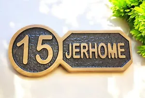 Personalised Oak Carved Wooden Home House Number Name Sign Plaque Outdoor plate - Picture 1 of 14