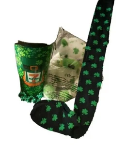 TY Beenie Baby Clover St Patrick Day Irish Necklace Knee-high Sock 7-11 Tumbler - Picture 1 of 10