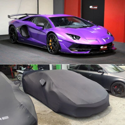 Cubierta de coche interior elástica a prueba de polvo personalizada para Lamborghini Aventador SVJ Foto 1 de 4