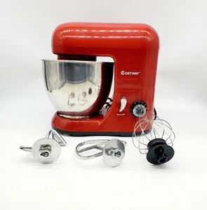 Red Costway Tilt Head Stand Mixer 6 Speeds - Picture 1 of 4