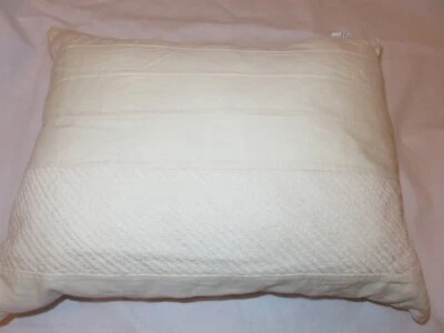 Donna Karan Ivory Embroidered Linen cotton Decorative Pillow NWT $160 - Image 1 of 4