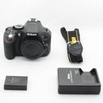 Nikon D D5200 24.1MP Digital SLR Camera Body D5200BK Black w/battery &charger JP - Image 1 of 4