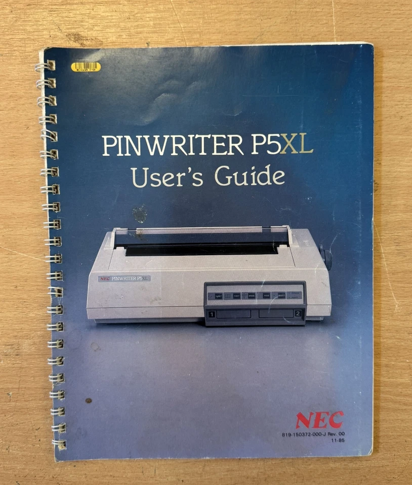 NEC Pinwriter P5XL  User's Guide - Image 1 of 1