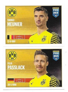 N.201 Thomas Meunier / Felix Passlack Borussia Dortmund - FIFA 365 2022 Panini