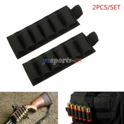 2PCS Tactical 6 Rounds 12 Gauge Shotgun Shell Holder Gun Ammo Cartridge Pouch - Image 1 of 4