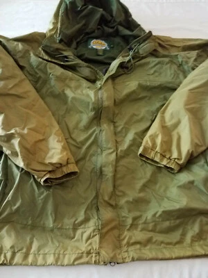 Cabella's Windshear jacket XL XLARGE Tall GREEN POCKETS PACKABLE NYLON HOOD - Image 1 of 4
