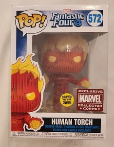 Funko Pop! Marvel Fantastic Four Human Torch #572 Glow Collector Corps Exclusivo - Imagen 1 de 10