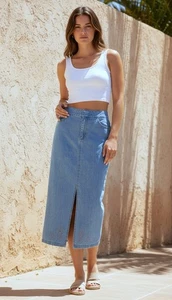 Vintage Liz Claiborne Women's Skirt Denim Blue Size 10 - Picture 1 of 8