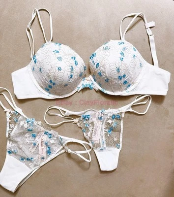 Victoria's Secret Dream Angels Push Up bra set embroidered floral white boho - Image 1 of 4