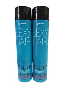 2er Pack Sexy Hair HEALTHY COLOR LOCK Shampoo 10,1oz Rosen- & Mandelöl (20oz Tot) - Bild 1 von 3