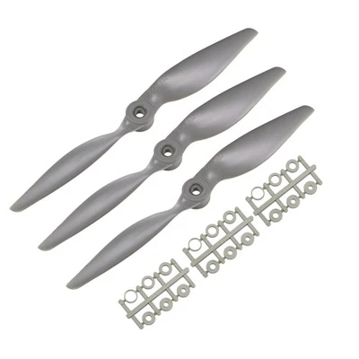 RC Propellers CCW 9x6 Inch 2-Vane for Airplane Gray 3Pcs with Adapter Rings - Image 1 of 4