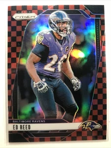 Ed Reed 2024 Panini Prizm #27 RED BLACK CHECKERBOARD PRIZM SSP RAVENS RARE - Picture 1 of 2