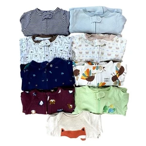 9 Newborn footed long sleeve bodysuits - Picture 1 of 5