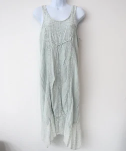 Cute Options Boho Fairy Midi Dress Medium Green Asymmetrical Festival Ethereal - Picture 1 of 9