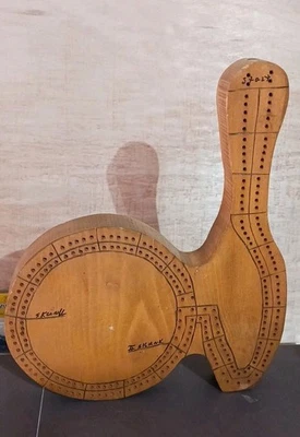 Unique Custom Crafted bowling pin and ball cribbage board - Image 1 of 4
