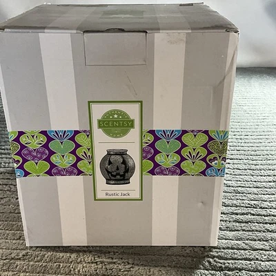 Calentador de cera perfumado Halloween rústico Jack O linterna metal galvanizado calabaza nuevo en caja Foto 1 de 2