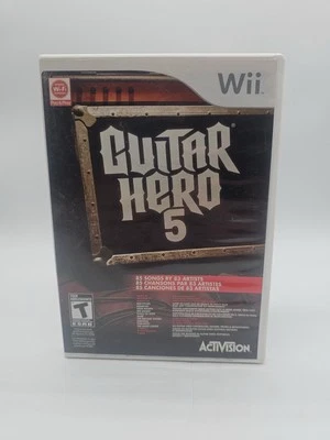 Guitar Hero 5 (Nintendo Wii) CIB COMPLETE + MANUAL - Image 1 of 4