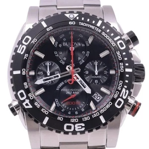 BULOVA Precisionist 200M Chronograph 98B212 Quarz schwarzes Zifferblatt SS He... - Bild 1 von 10