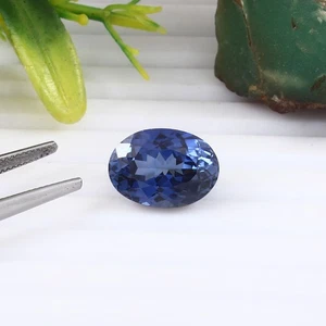 AAA+ Natural Ceylon Cornflower Blue Sapphire Loose Oval Gemstone Cut 9.10 CT - Picture 1 of 6