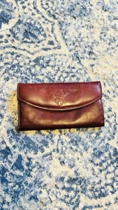 Vintage Rolfs Wallet Leather American Classic Burgundy Red 1980s Genuine Leather - Picture 1 of 6