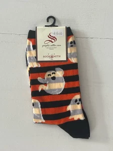 Socksmith Women's Crew Socks Halloween Spooky Stripes - Picture 1 of 4