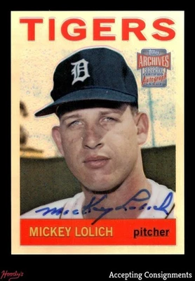 2001 Topps Archives Reserve Rookie Reprint Autographs #ARA27 Mickey Lolich AUTO - Image 1 of 2
