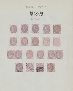 Collezione Francobolli Fiscali/Entrate GB QV su 4 Pagine - Come Nuovi e Usati - Foto 1 di 4