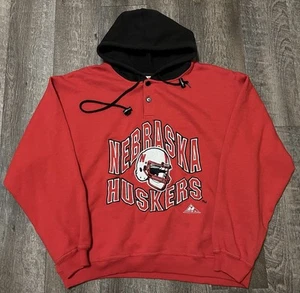 Sudadera con capucha vintage Nebraska Huskers Apex One talla grande - Imagen 1 de 4