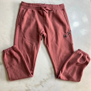 Pantalones deportivos Kangol para mujer M/M rosa logotipo canguro informales cómodos - Imagen 1 de 8