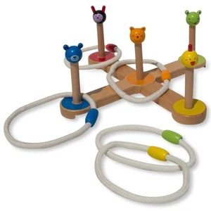 12 Pieces Wooden Ring Toss Game - Picture 1 of 3
